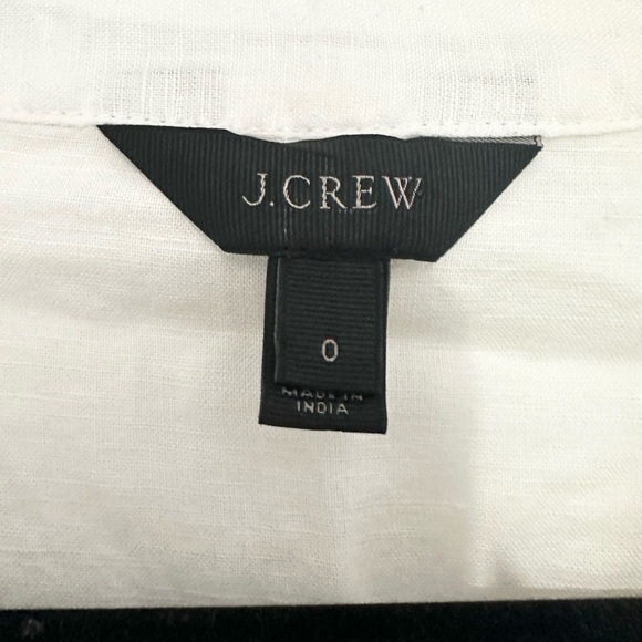 J CREW Embroidered Sunburst White Linen Cotton Boxy Tank size 0 - Picture 2 of 4